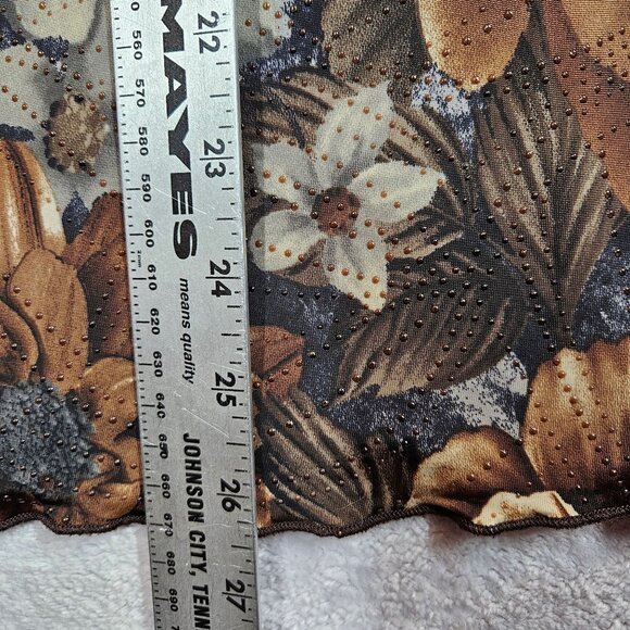 Dressbarn Womens M Floral Bell Sleeve Blouse multicolor Polyester dots Bohemian - Picture 5 of 12